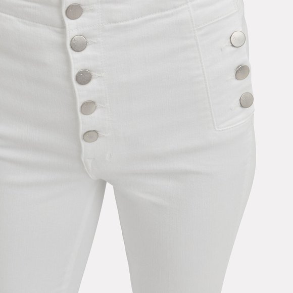 J Brand Natasha Sky High skinny jeans in white stretch denim - Picture 2 of 14